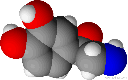 Structure chimique de la noradrénaline